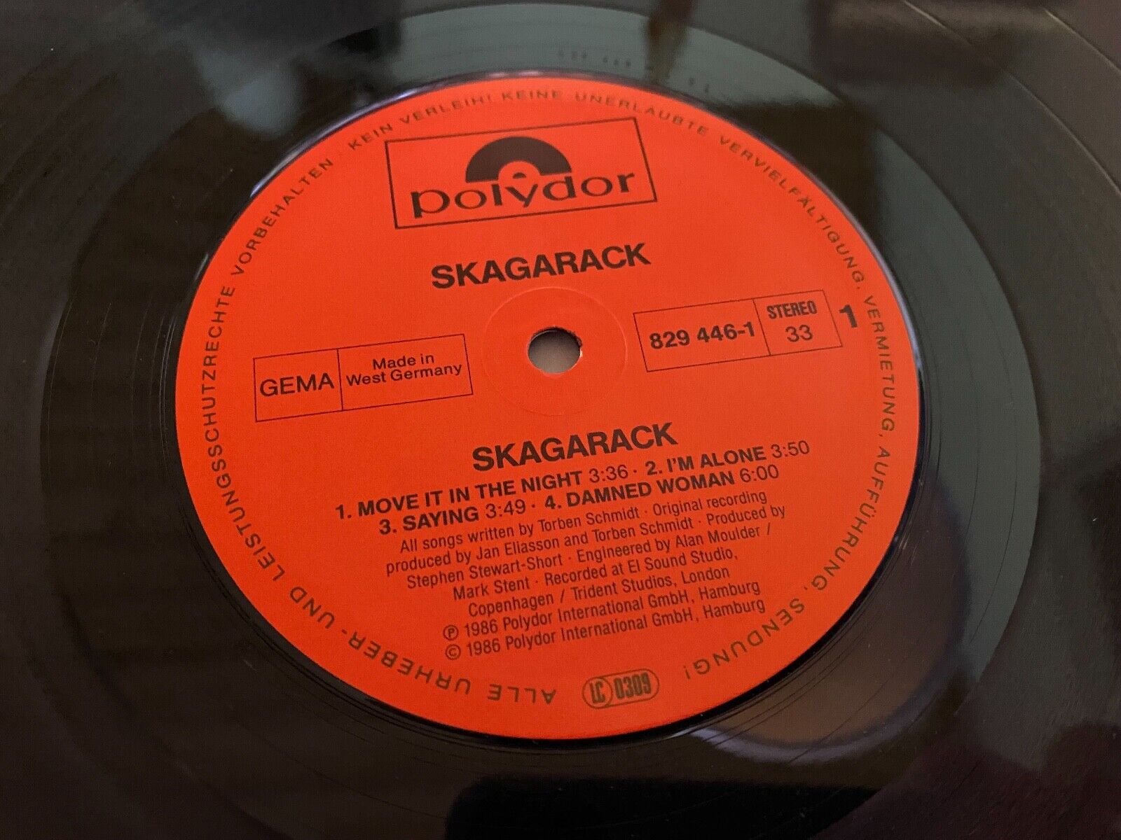 SKAGARACK "SKAGARACK" MINT 9 TRACK VINYL LP 1986 POLYDOR RECORDS + INNER SLEEVE*