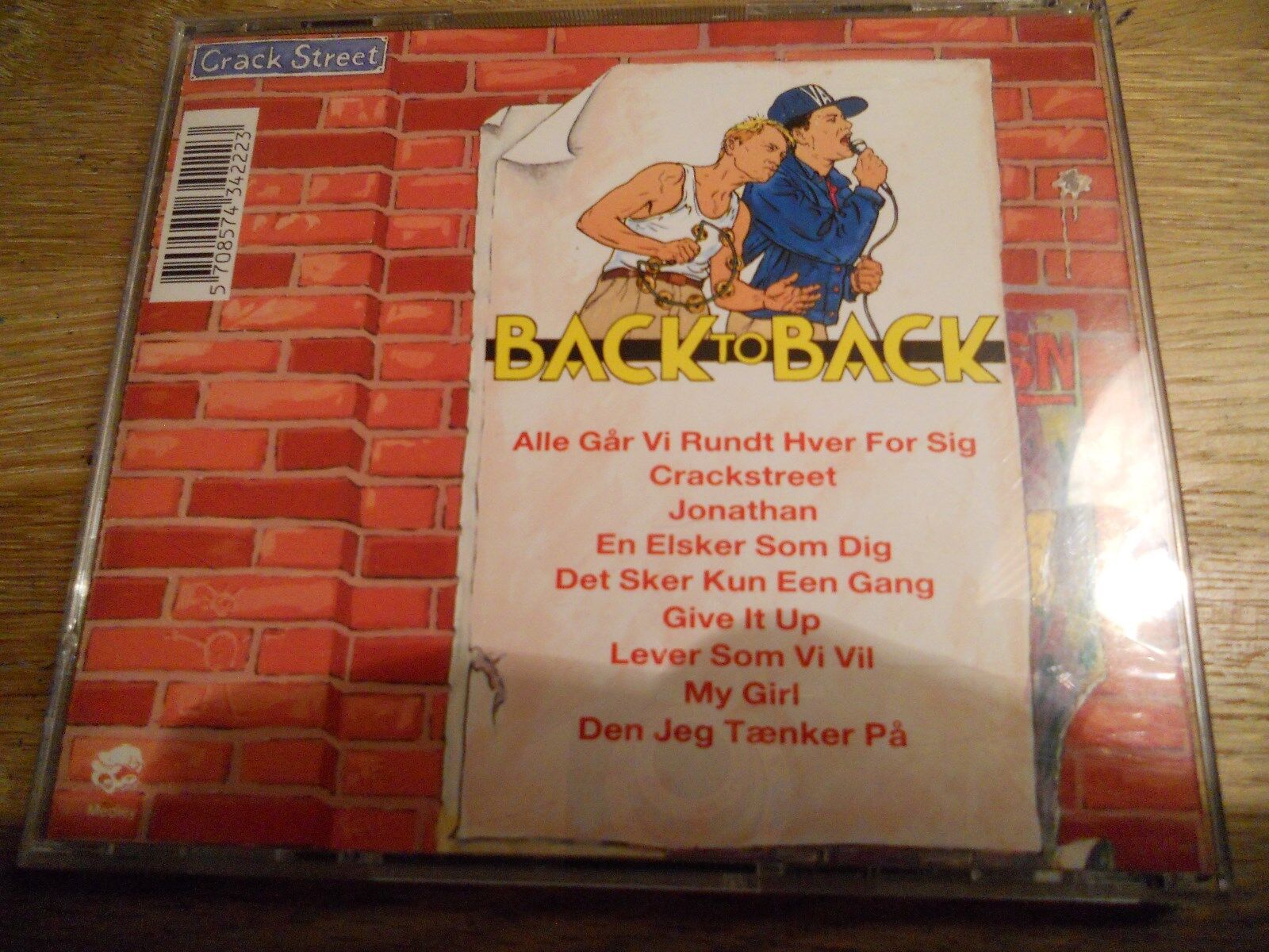 BACK TO BACK CRACKSTREET DANISH 9 TRACK CD ALBUM USED INCL JONATHAN  EN ELSKER*