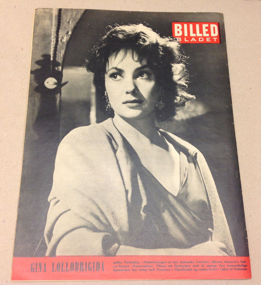 MARGIT OHLSON +GINA LOLLOBRIGIDA ON BACK VTG DANISH Magazine Billed-Bladet 1954