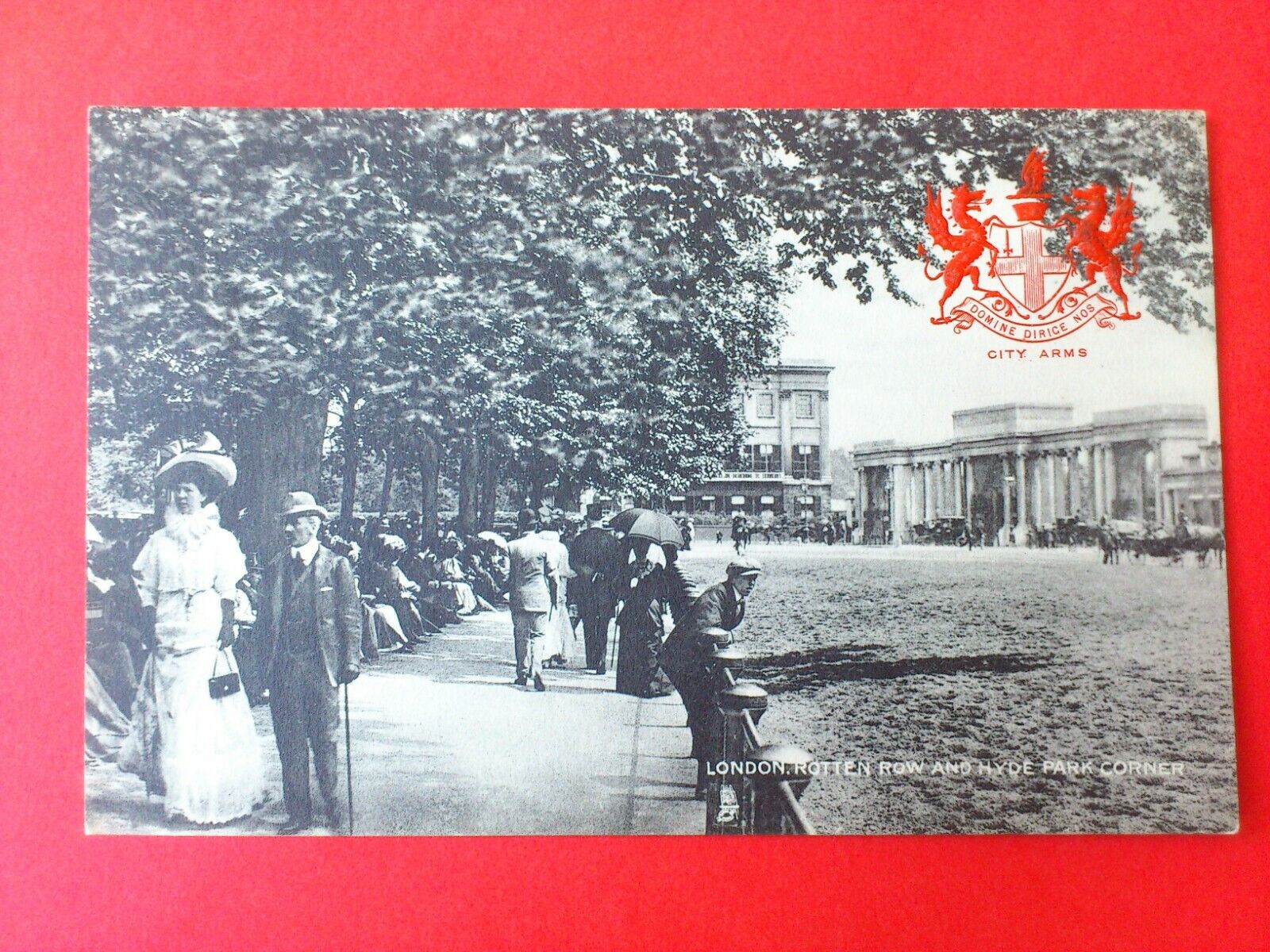 Antique Postcard UKLondonRotten Row and Hyde ParkTuck's Post Card 1910