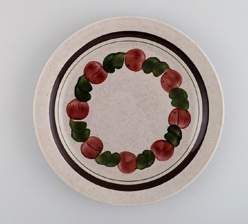 Jackie Lynd for Rörstrand 12 Birgitta dinner plates in hand-painted stoneware