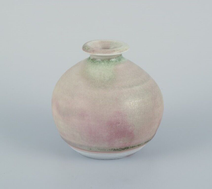 Elly Kuch and Wilhelm Kuch Two ceramic vases Sand-colored glaze 1980s