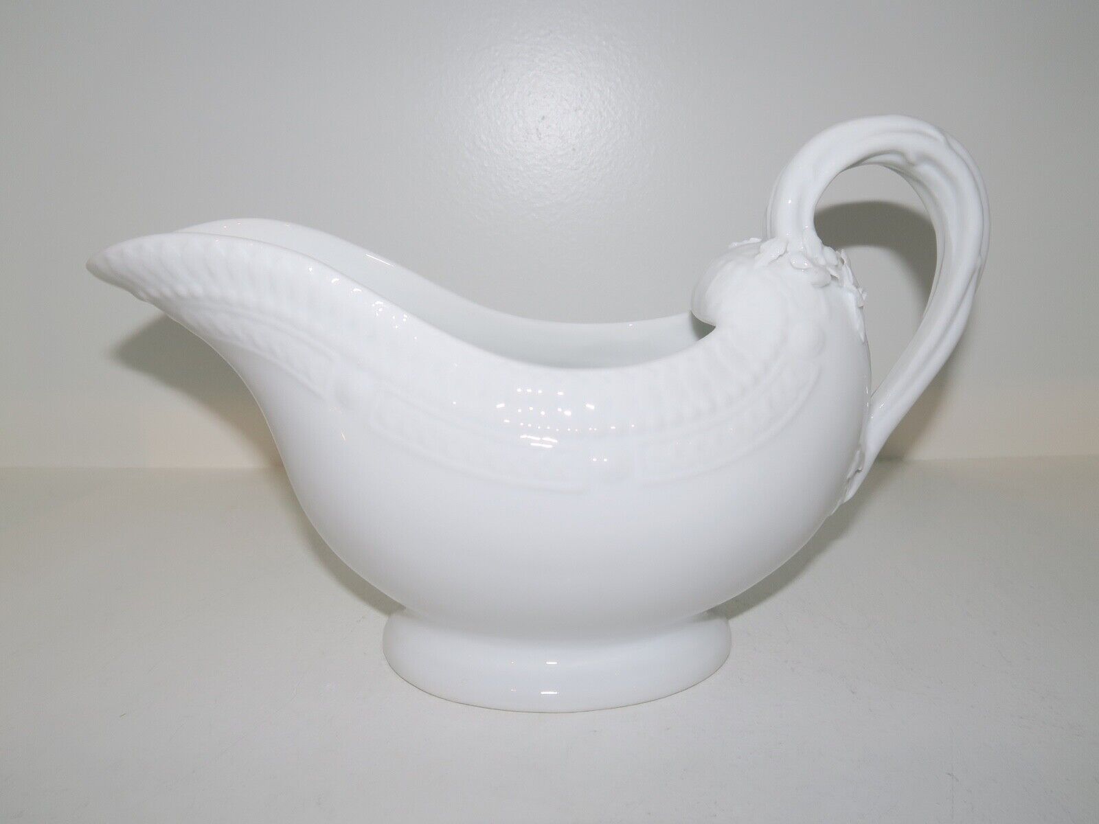 Royal Copenhagen White Flora Danica Gravy Boat