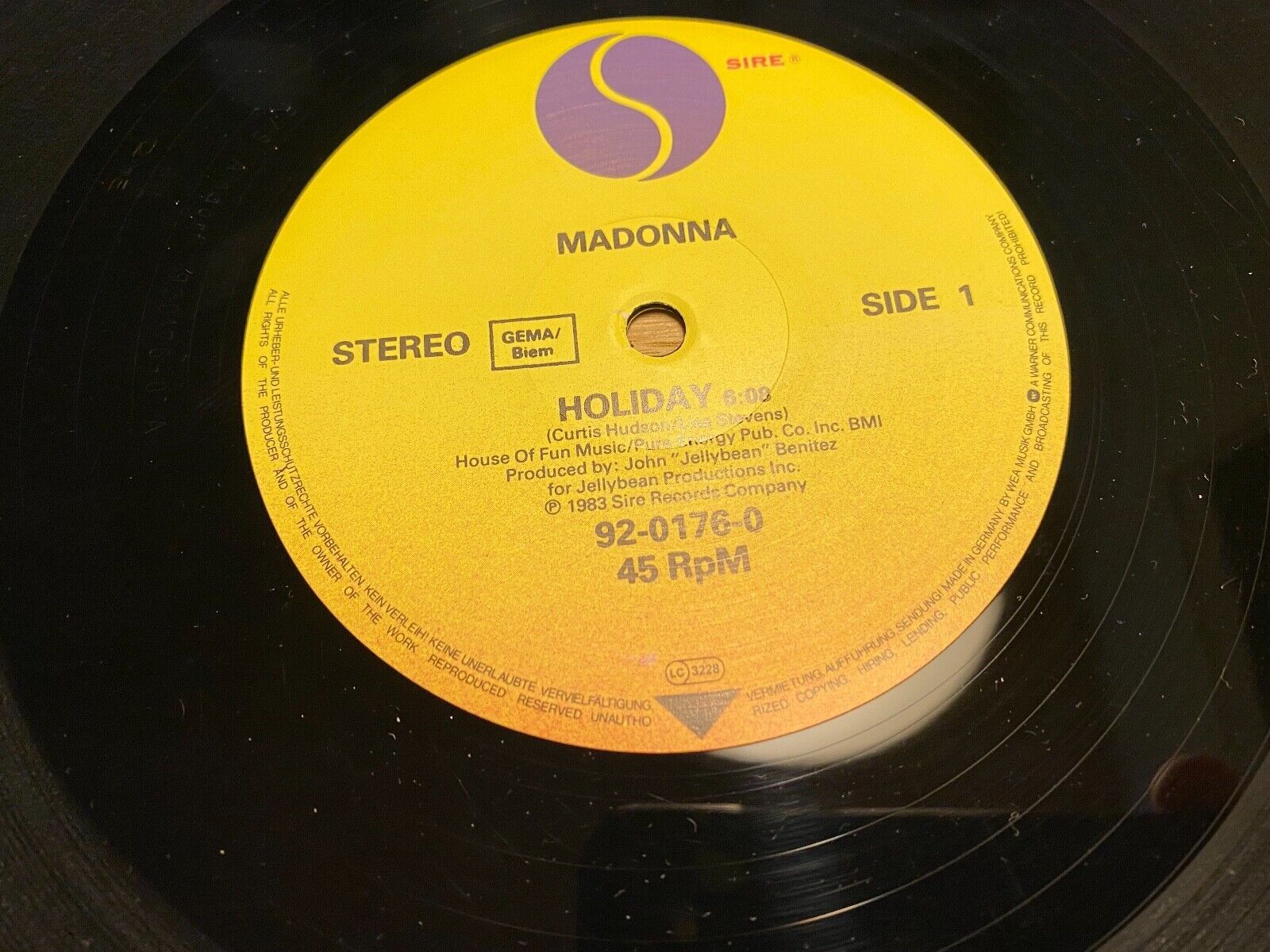 MADONNA "HOLIDAY/LUCKY STAR" 1983 VINYL MAXI SINGLE SIRE RECORDS EXTENDED REMIX*