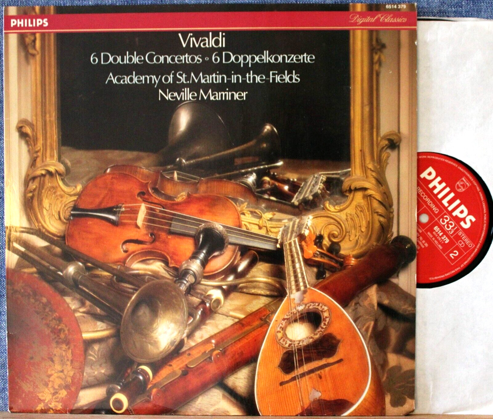 Marriner Vivaldi (6 Double concertos) Philips 6514 379 dig NM