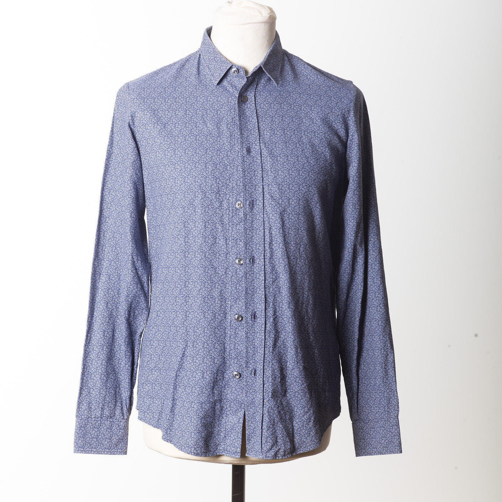 MARTIN MARGIELA Blue Flower Print Casual Shirt EU46