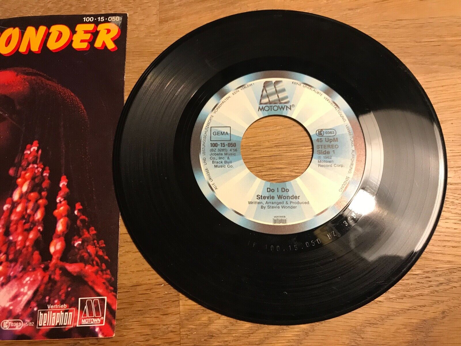 STEVIE WONDER "DO I DO / ROCKET LOVE" 1982 MOTOWN WEST GERMANY 7 INCH VINYL RARE