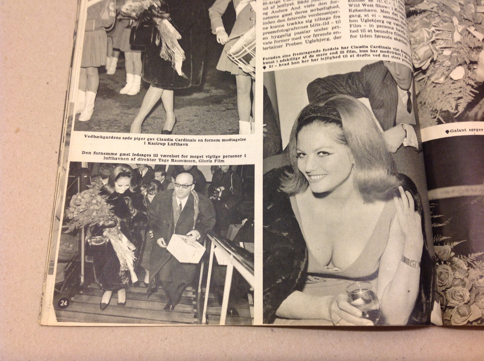 CLAUDIA CARDINALE COPENHAGEN VISIT PREBEN UGLEBJERG VINTAGE Danish Magazine 1964