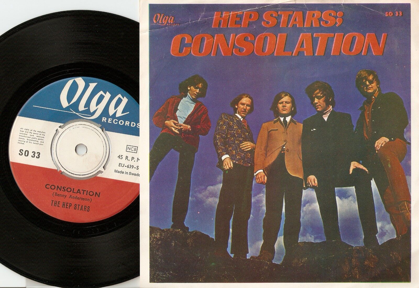 THE HEP STARS CONSOLATION SWEDISH 45+PS 1966 MOD FREAKBEAT ABBA BENNY ANDERSSON