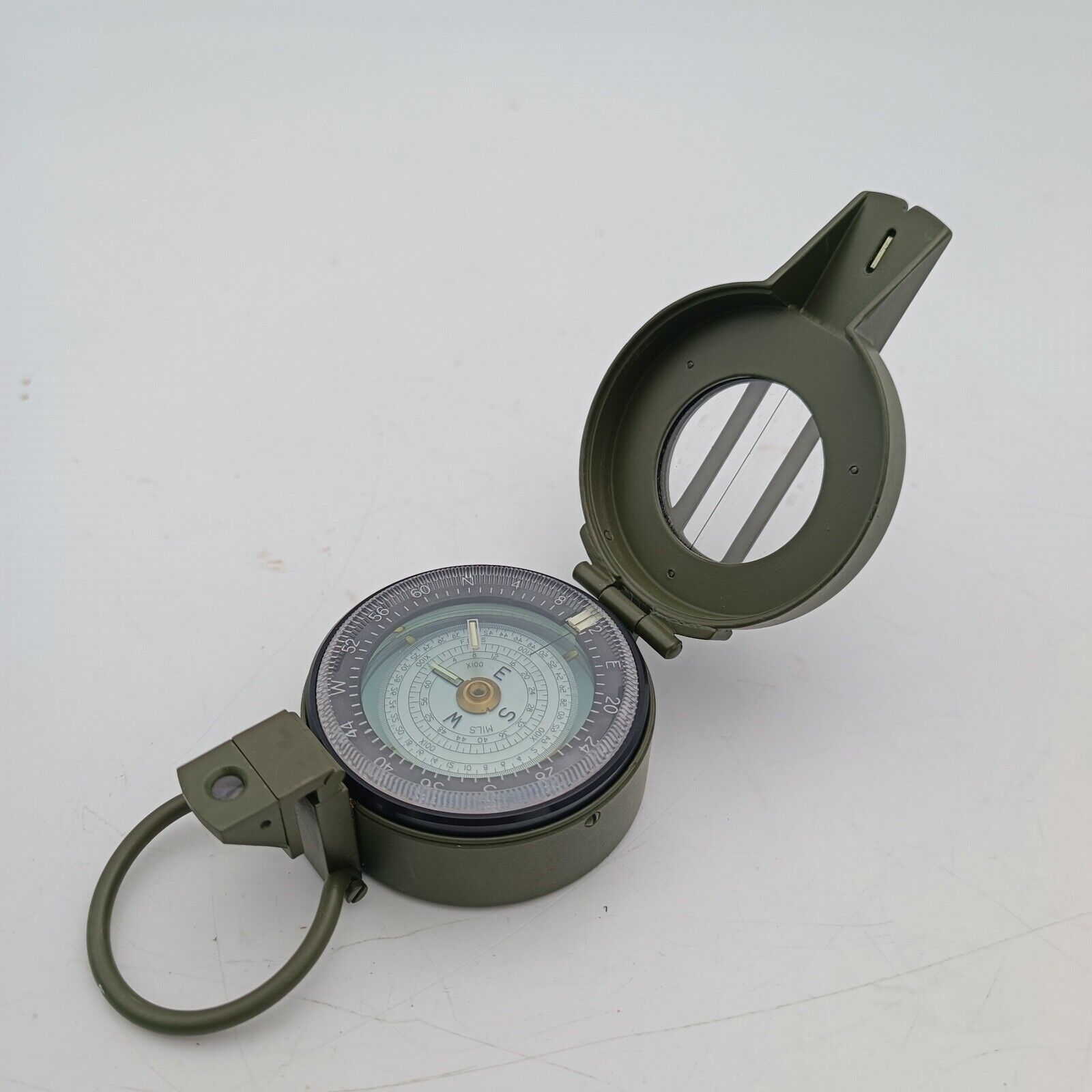 FRANCIS BARKER M-88 Prismatic Military Compass M88 Mils Olive Drab w/ Leather Ca