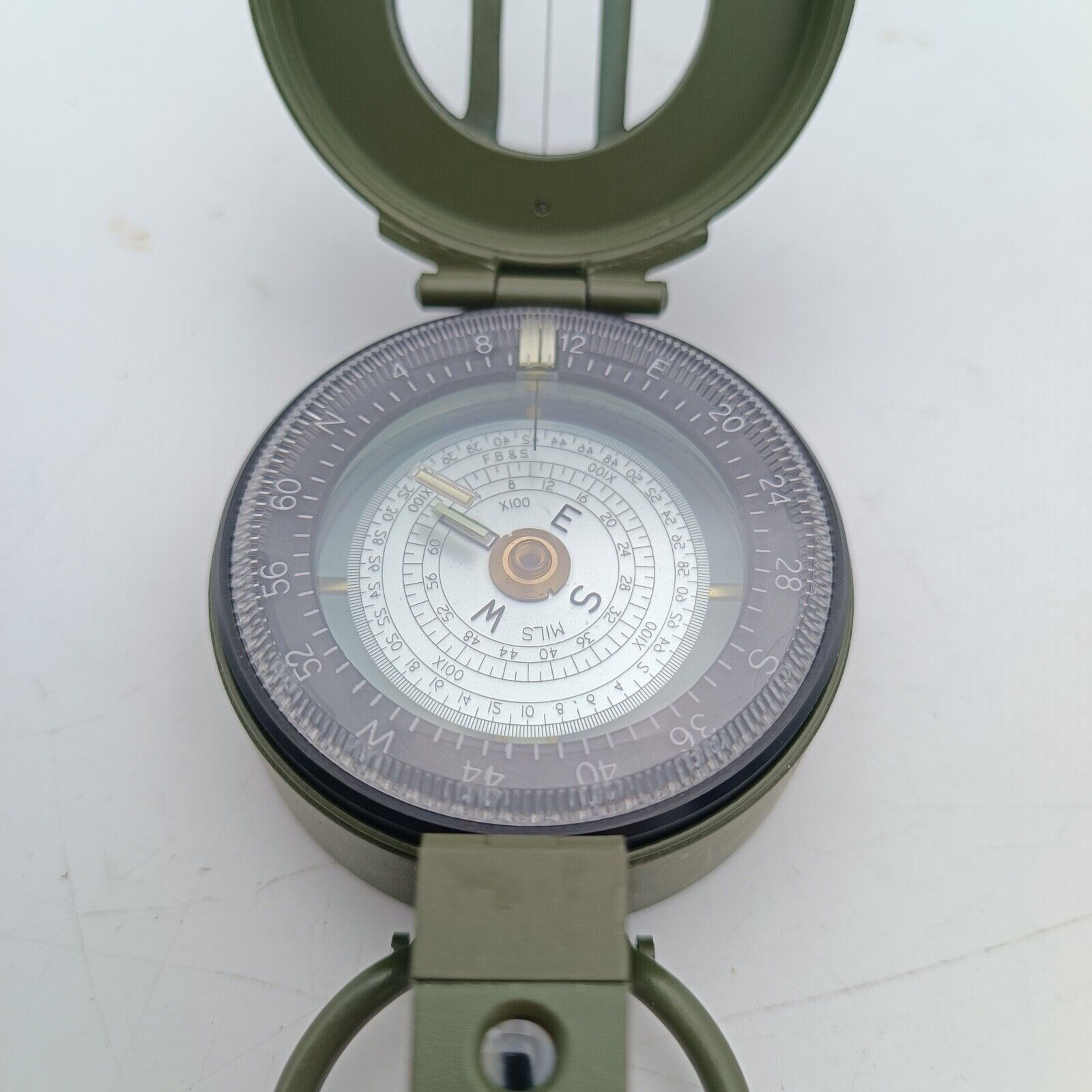 FRANCIS BARKER M-88 Prismatic Military Compass M88 Mils Olive Drab w/ Leather Ca