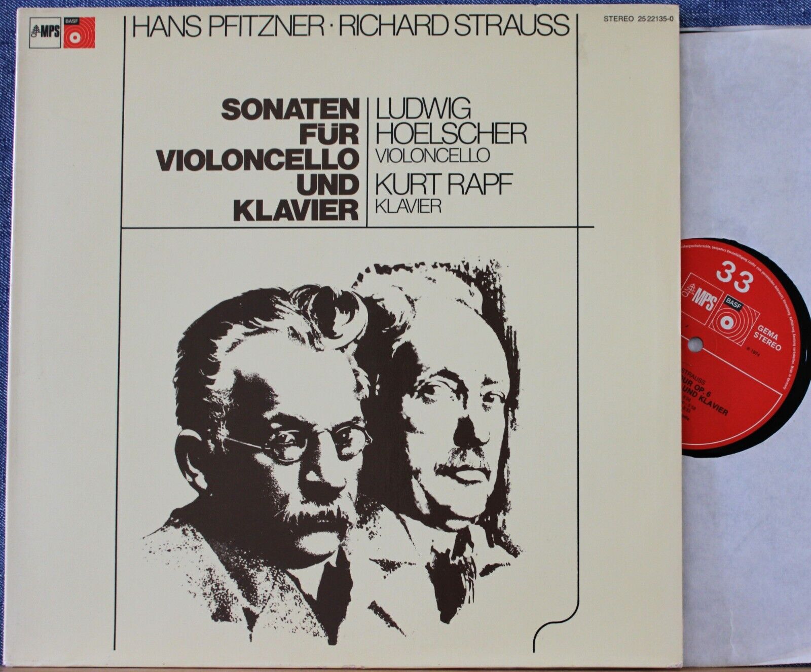 Hoelscher; Rapf Strauss + Pfitzner (Cello sonatas) BASF 25  22135 NM