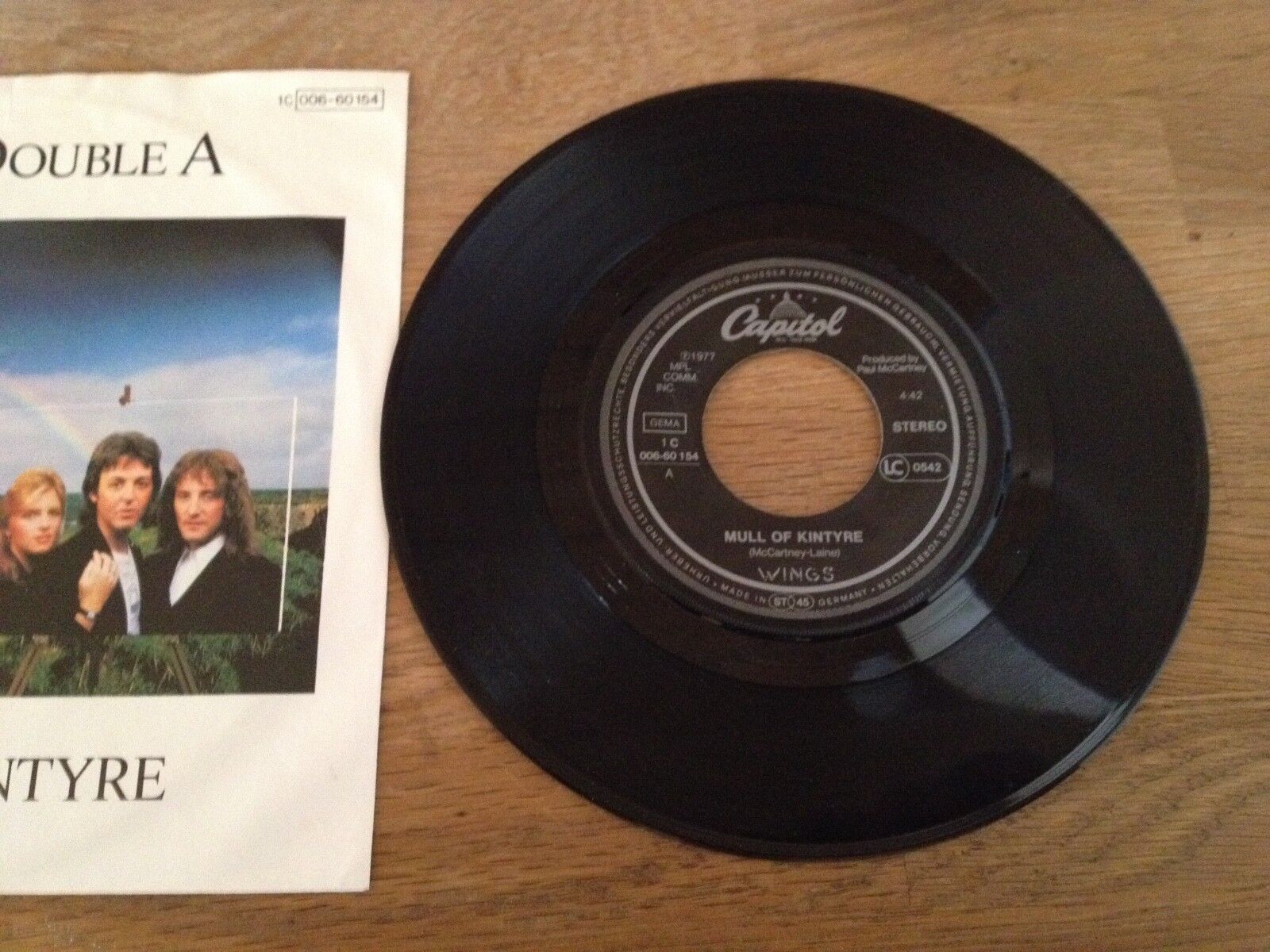 WINGS PAUL MCCARTNEY "MULL OF KINTYRE / GIRLS SCHOOL " 1977 CAPITOL W GERMANY**