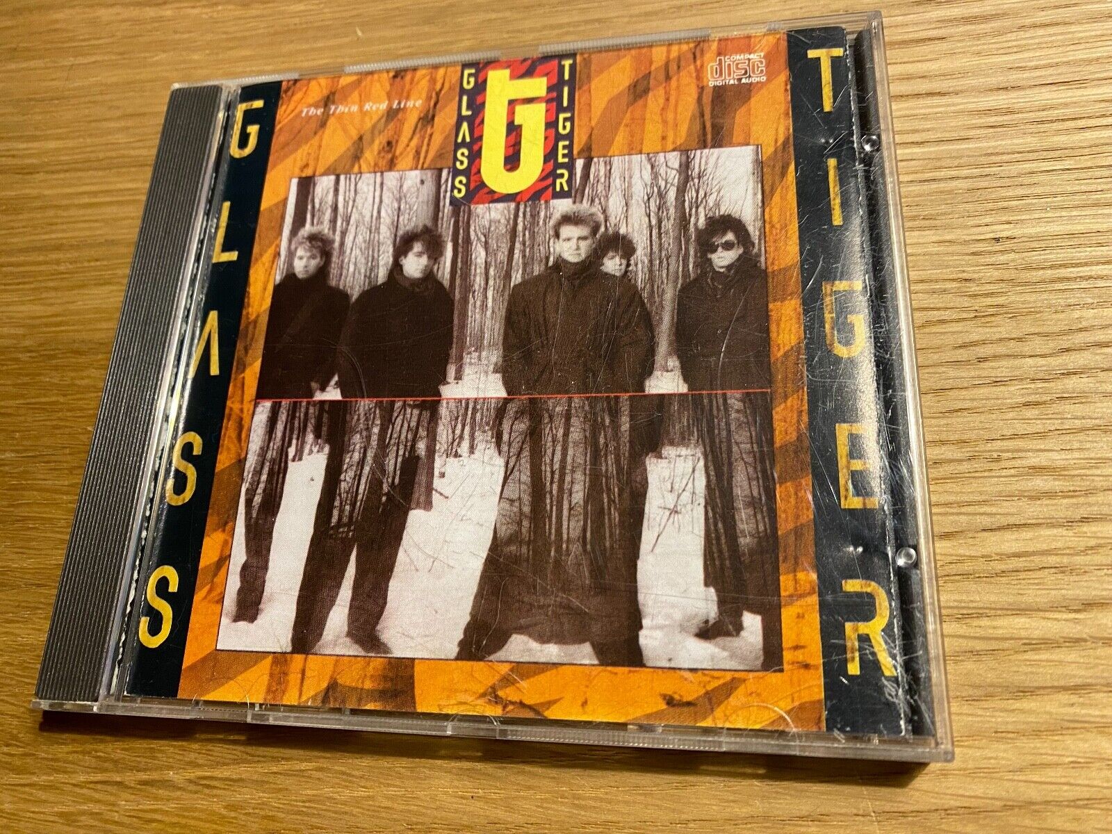 GLASSTIGER "THE THIN RED LINE" 1986 CD ALBUM 11 TRACK CAPITOL MANHATTAN 1 PRESS