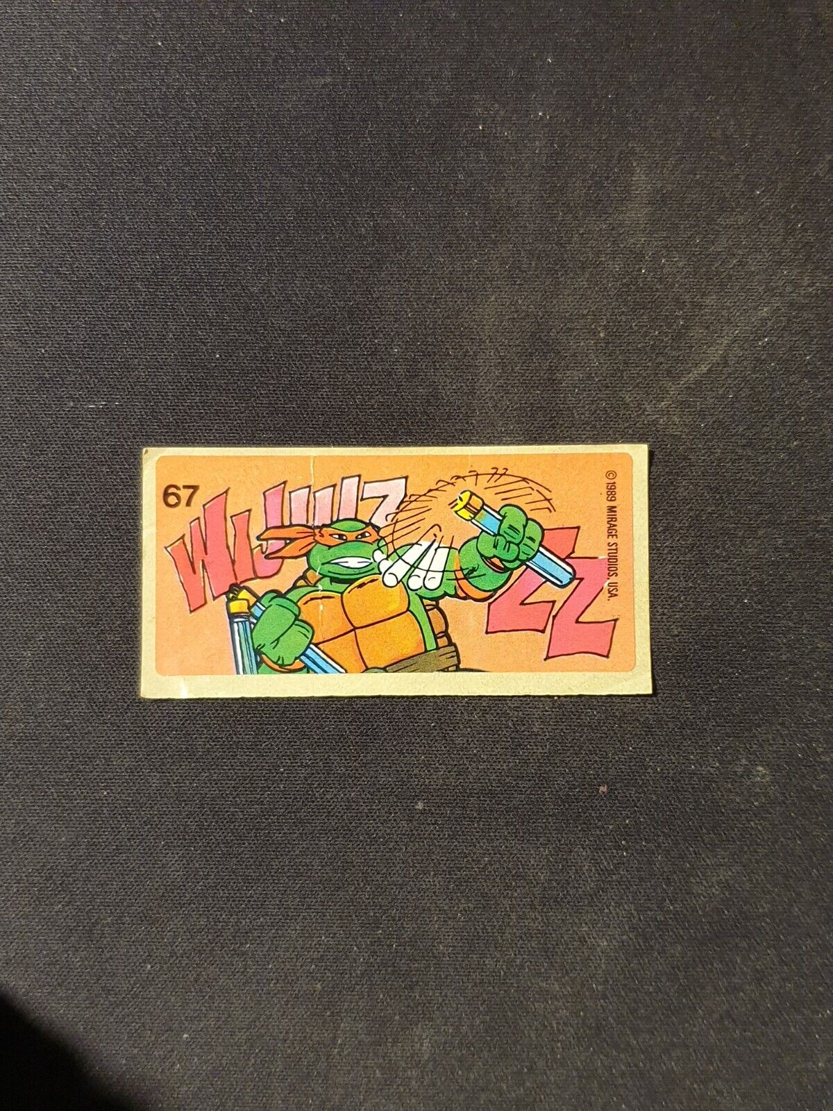 1989 TEENAGE MUTANT NINJA TURTLES Mirage Studios BUBBLE GUM Sticker No 67