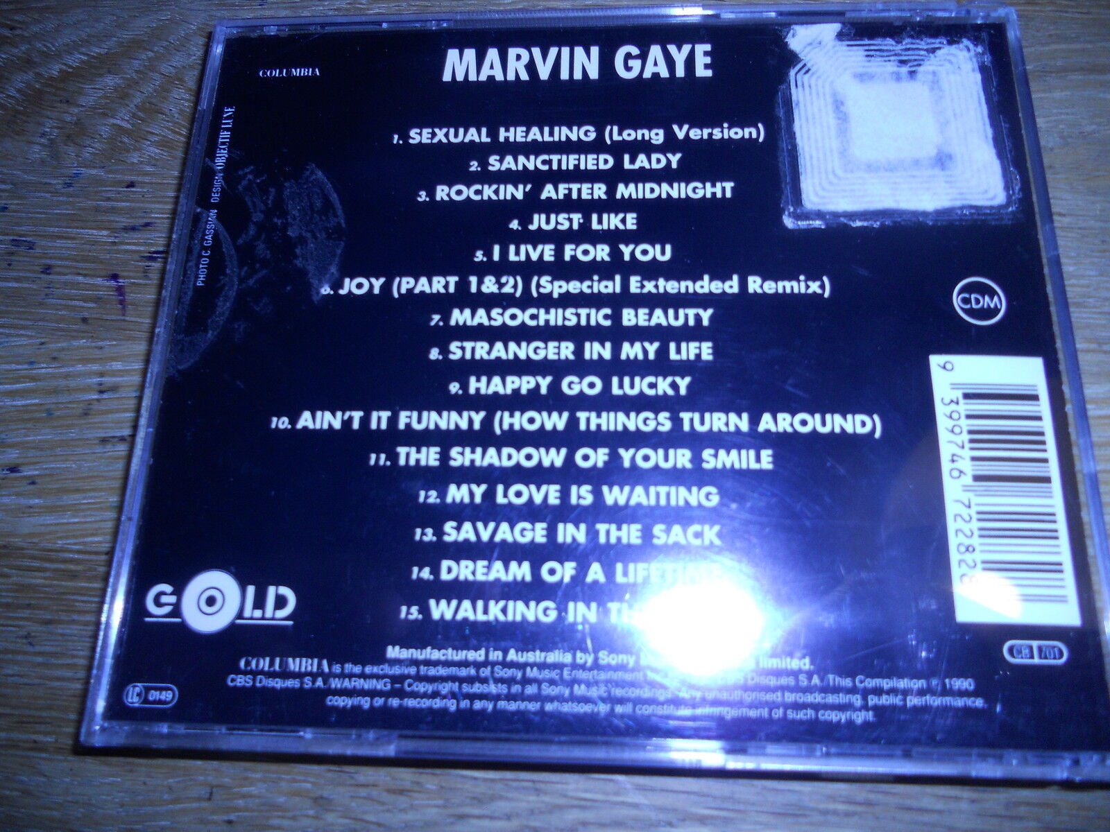 MARVIN GAYE "COLLECTION GOLD" 1990 CD 15 TRACKS AUSTRALIAN EDITION COLUMBIA CDM*