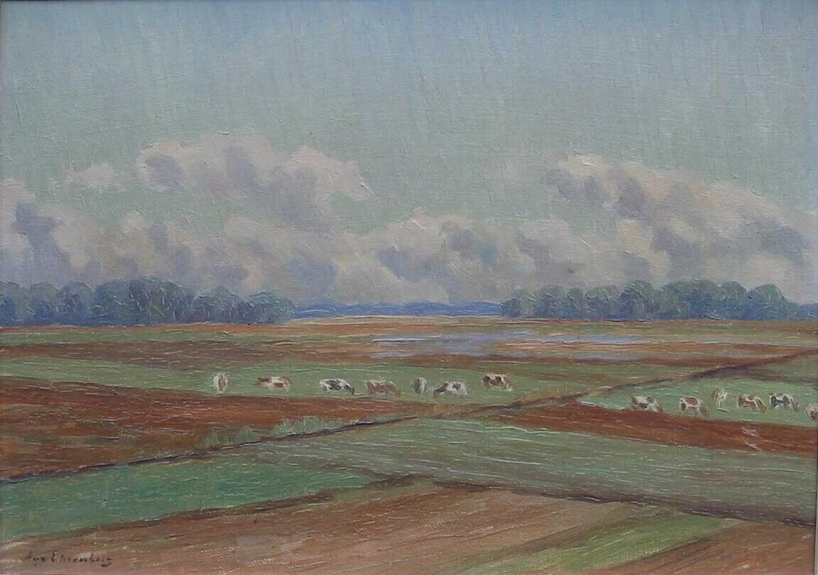 August Ehrenberg (1875-1945): Cows in the Pasture