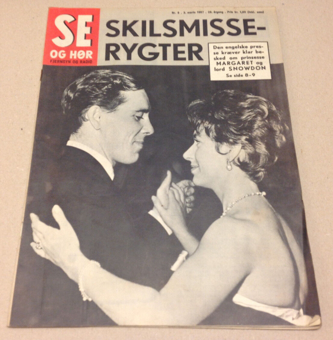 PRINCESS MARGARET AND LORD SNOWDEN FRONT COVER OF a Vintage Danish Magazine 1967