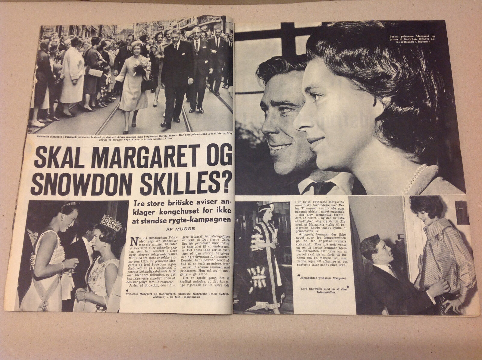 PRINCESS MARGARET AND LORD SNOWDEN FRONT COVER OF a Vintage Danish Magazine 1967