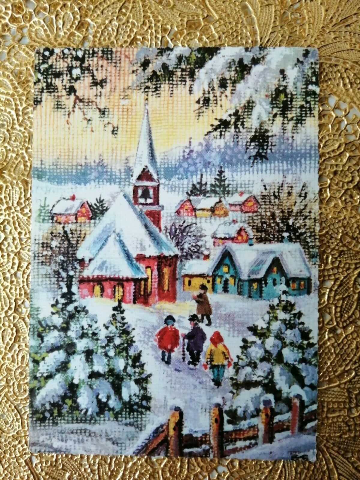 Vintage and collectible Danish Christmas card. Posted in 1970 ( No. 10 Y )