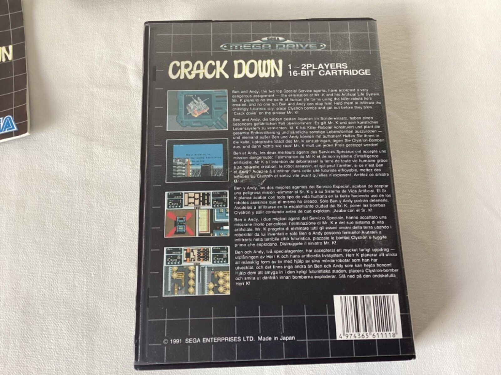 Sega Mega Drive - Crack Down - PAL - Complete in box