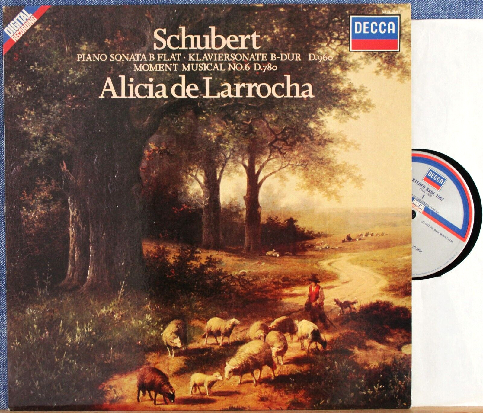 Larrocha Schubert (Sonata B-flat; Moment Musical) Decca SXDL 7567 dig NM