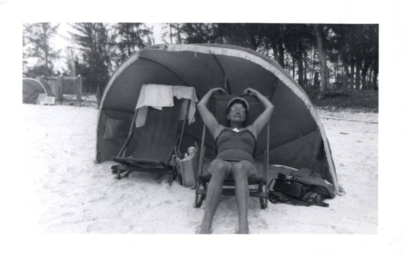 Woman at the Beach Denmark 1900 - 1950s Rare Vintage Photo Small Size 11x8cm