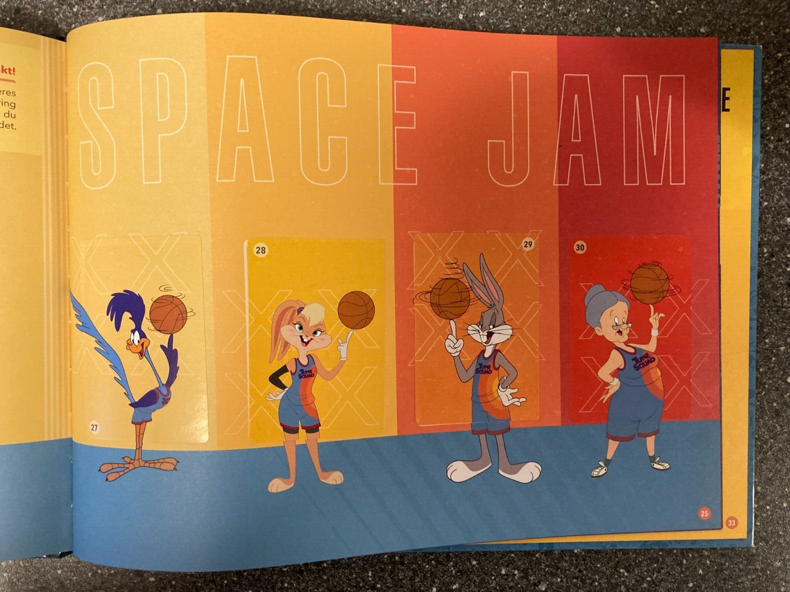 Space Jam New Legacy Danish Trading Card Album 99% Complete Daffy Duck Etc