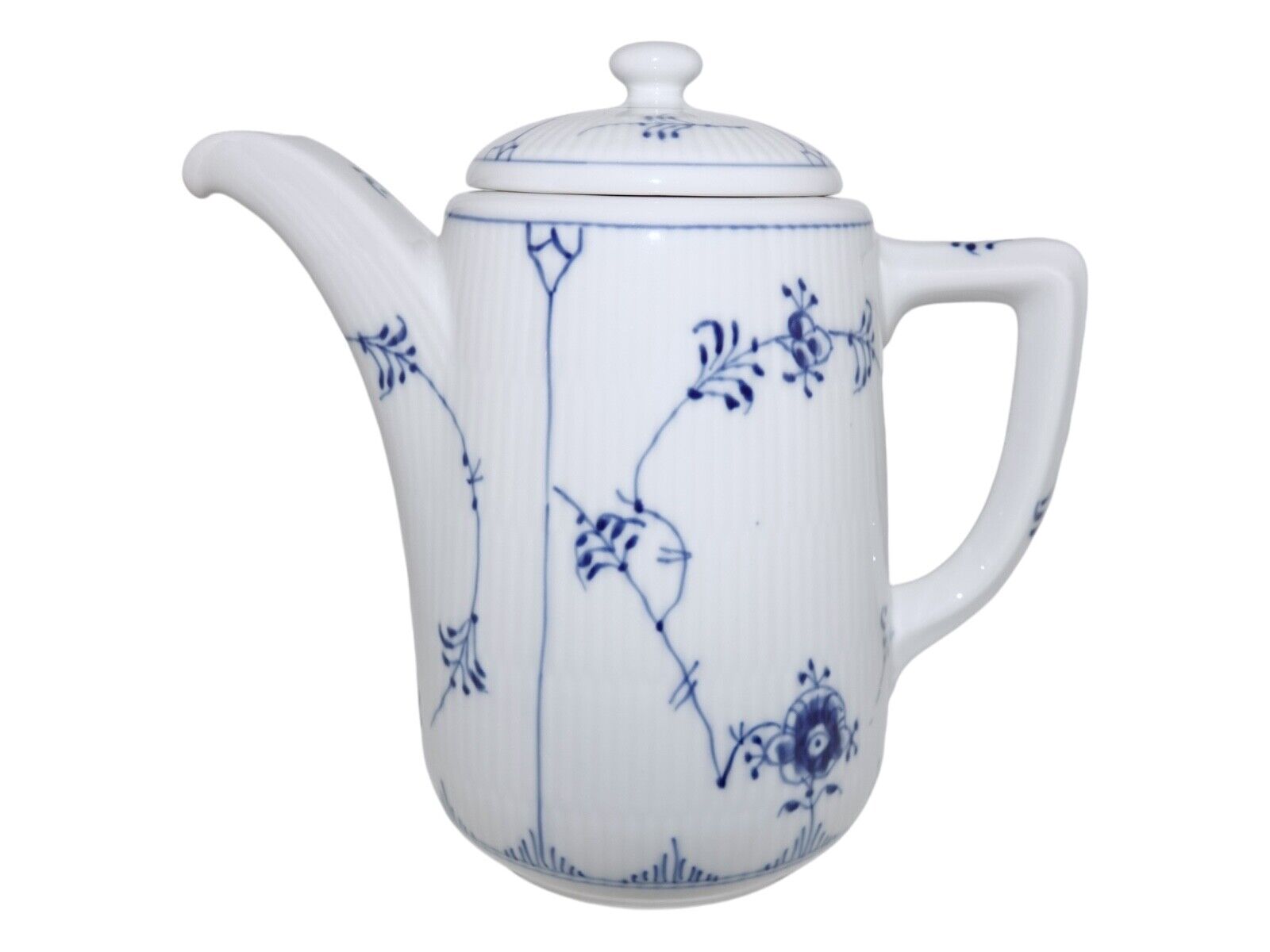 Royal Copenhagen Blue Fluted Plain Thick porcelain coffee pot