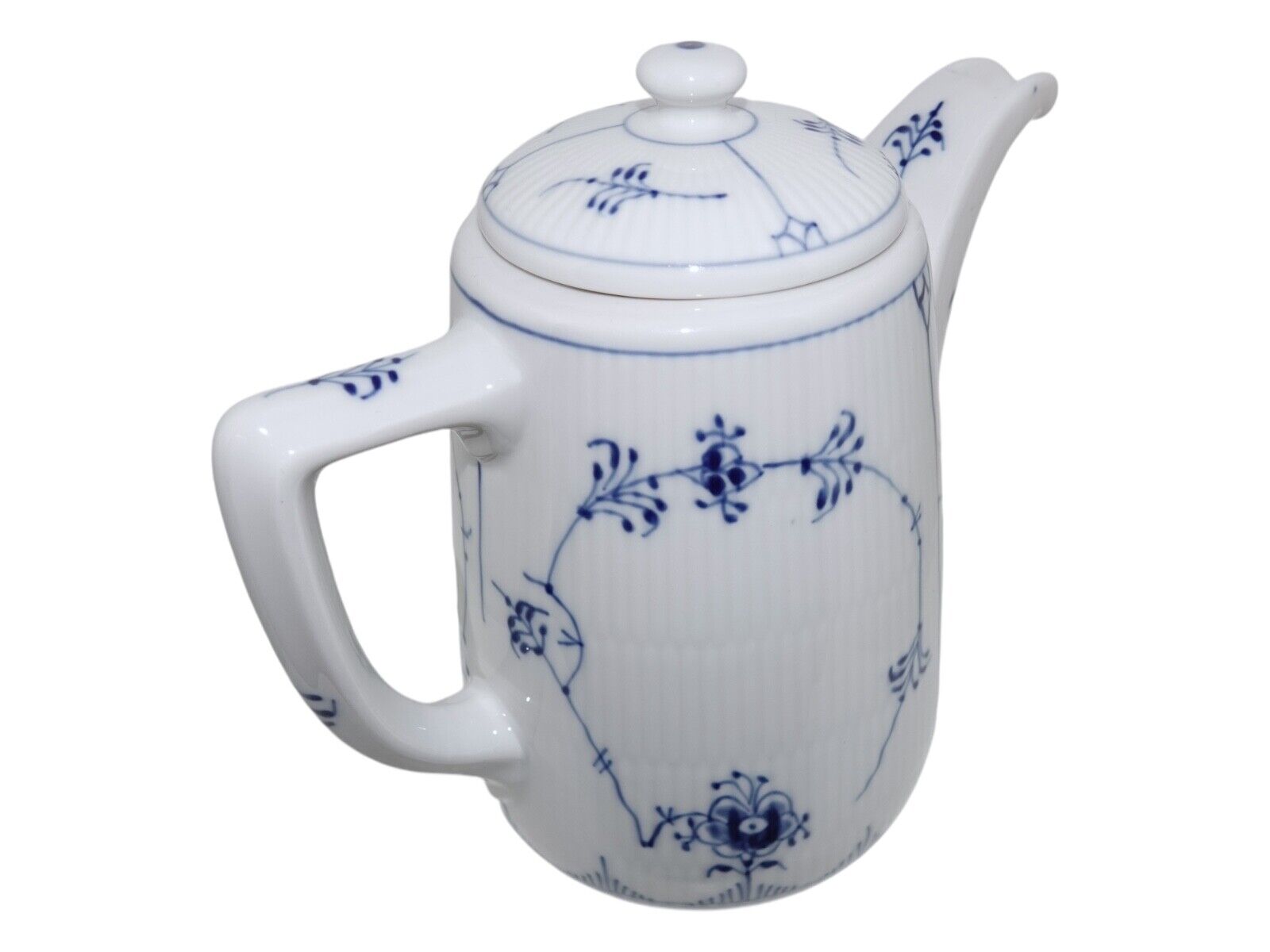 Royal Copenhagen Blue Fluted Plain Thick porcelain coffee pot