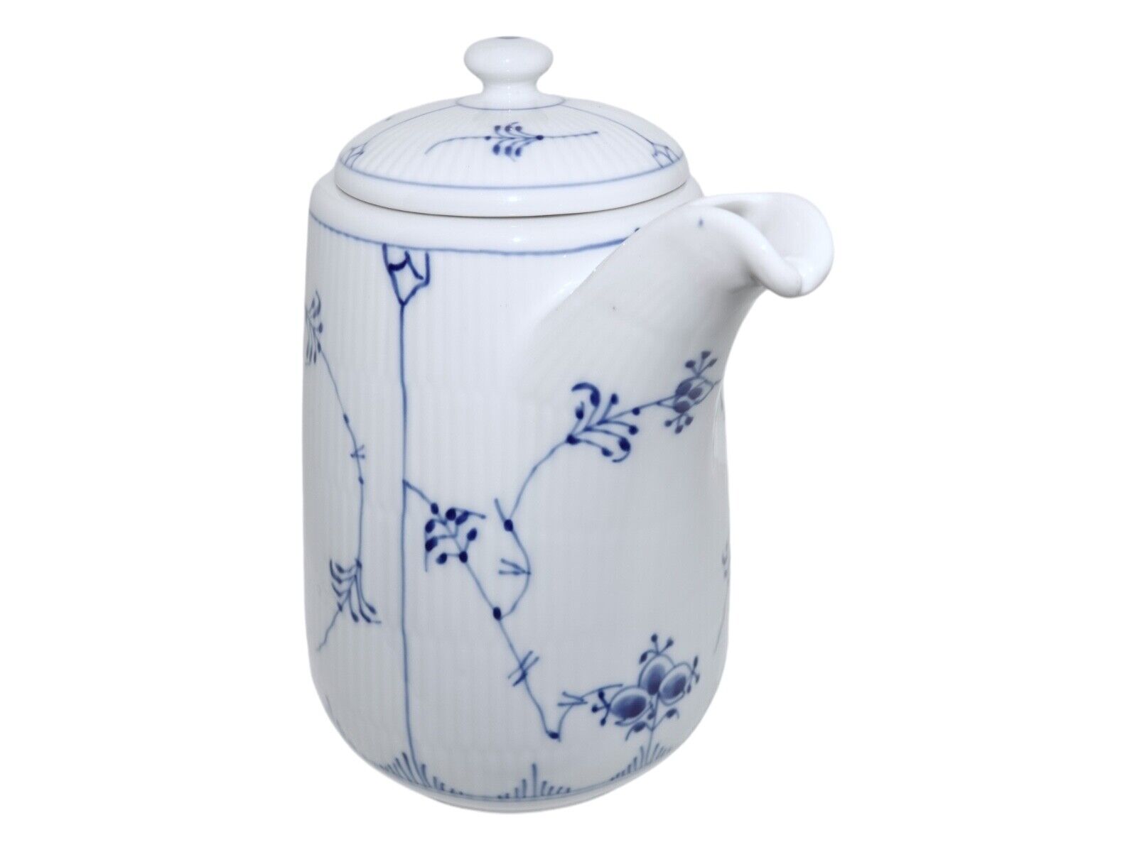 Royal Copenhagen Blue Fluted Plain Thick porcelain coffee pot