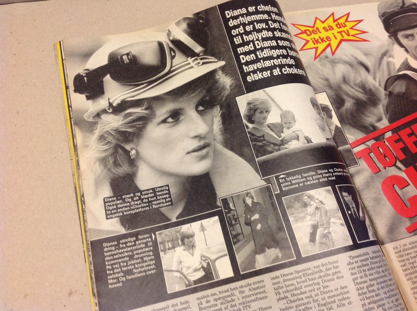 Princess Diana Lady Di British Royals Vintage Danish Magazine 1986 "Se og Hoer"