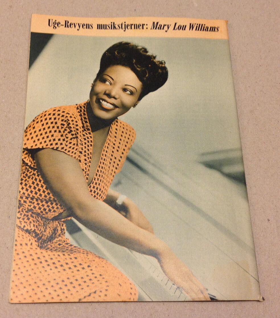 JUNE HAVER FRONT COVER +MARY LOU WILLIAMS ON BACK COVER VTG Danish Magazine 1953