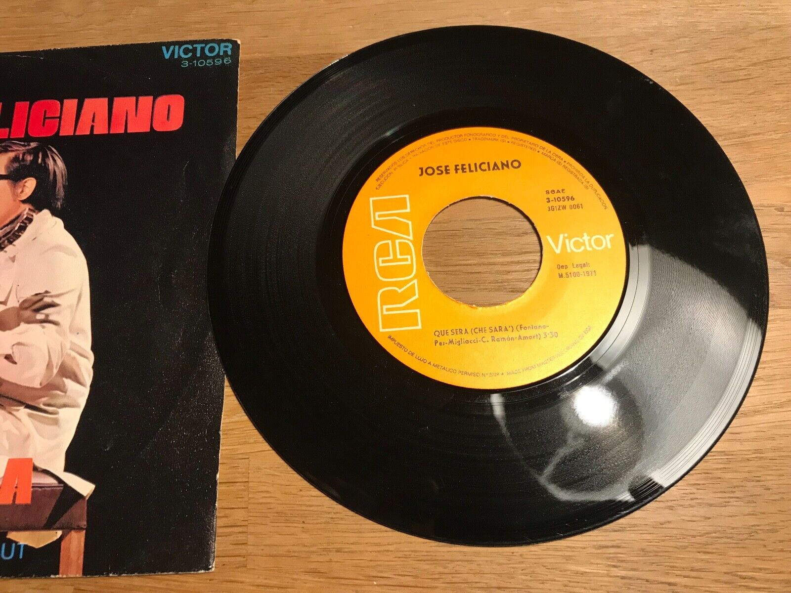 JOSE FELICIANO "QUE SERA" (CHE SARA) RCA VICTOR RECORDS SPANISH PRESSING RARE 7"