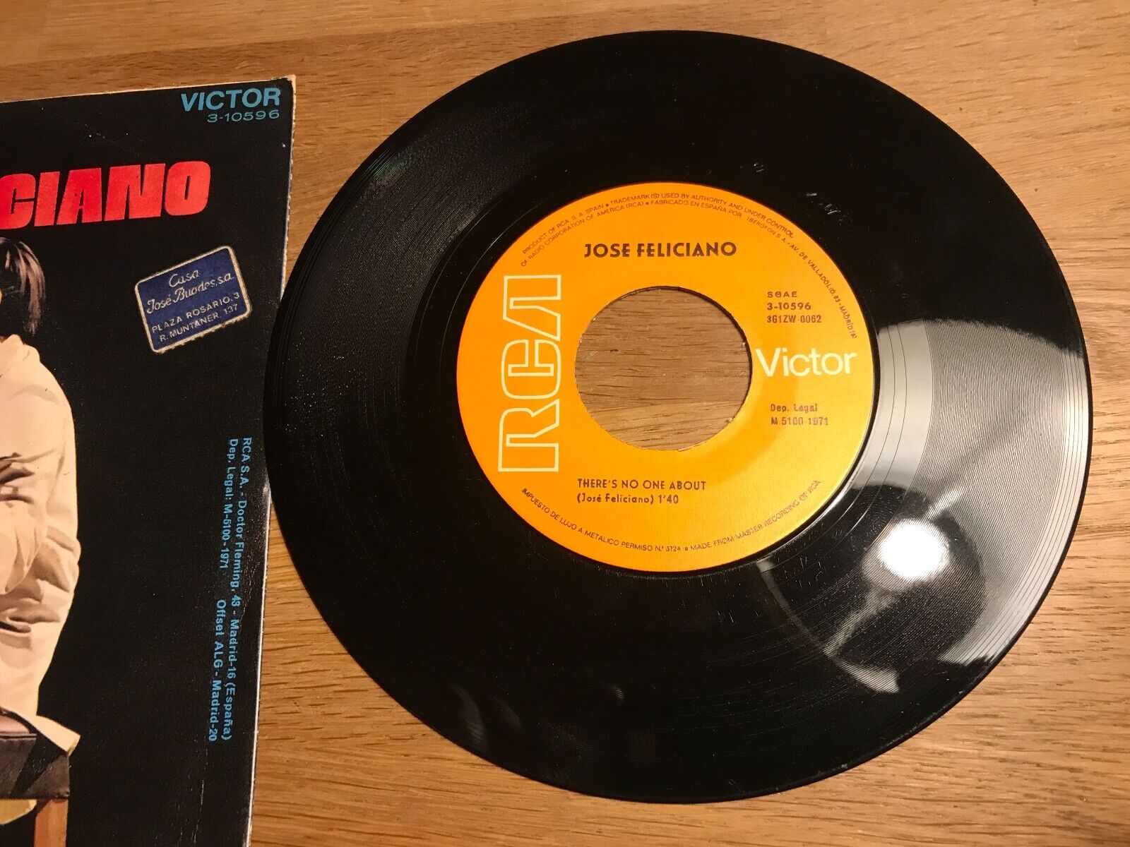 JOSE FELICIANO "QUE SERA" (CHE SARA) RCA VICTOR RECORDS SPANISH PRESSING RARE 7"