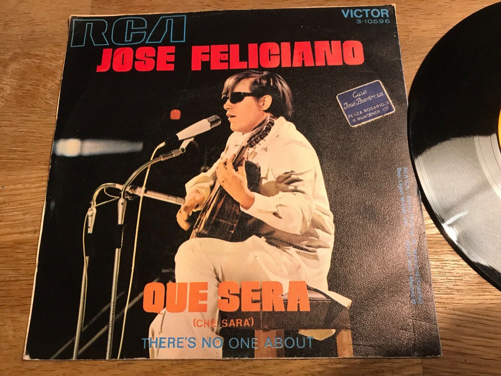 JOSE FELICIANO "QUE SERA" (CHE SARA) RCA VICTOR RECORDS SPANISH PRESSING RARE 7"