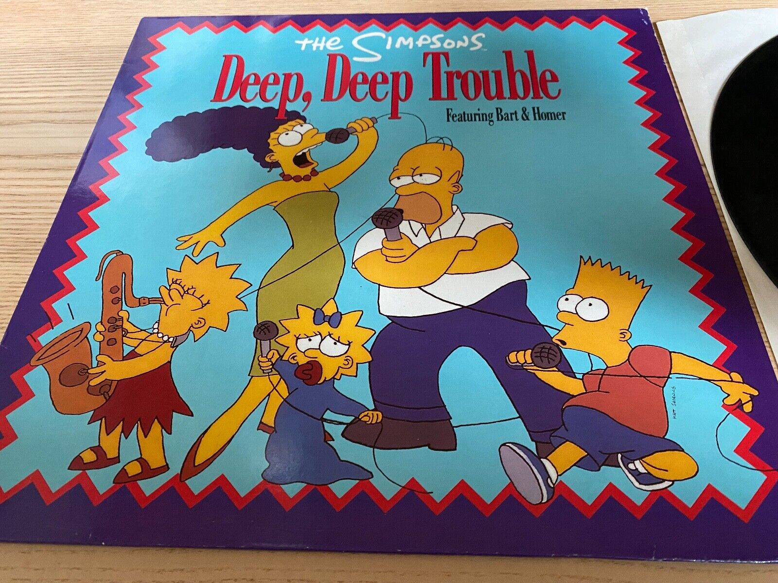 THE SIMPSONS FEATURING BART  HOMER "DEEP DEEP TROUBLE" GEFFEN RECORDS 1991 12"