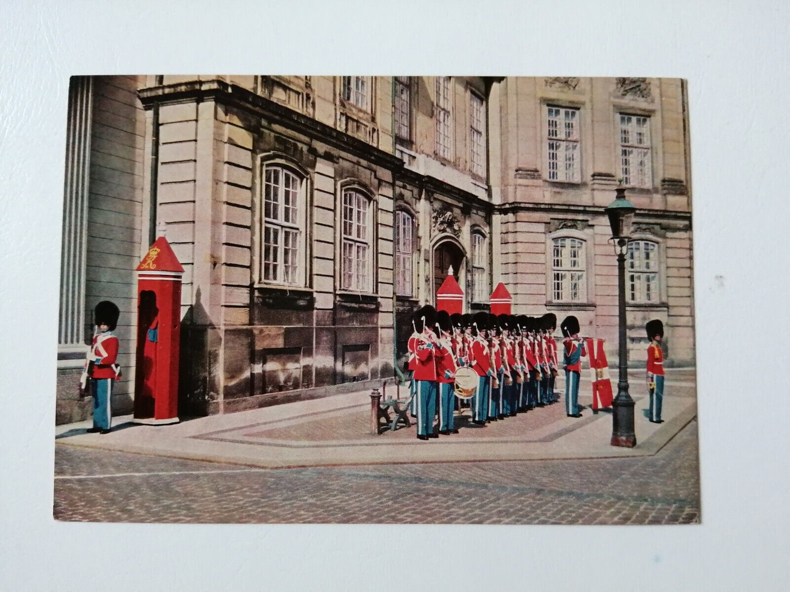 Vintage Danish postcardCopenhagenChanging of the Royal Guards at Amalienborg