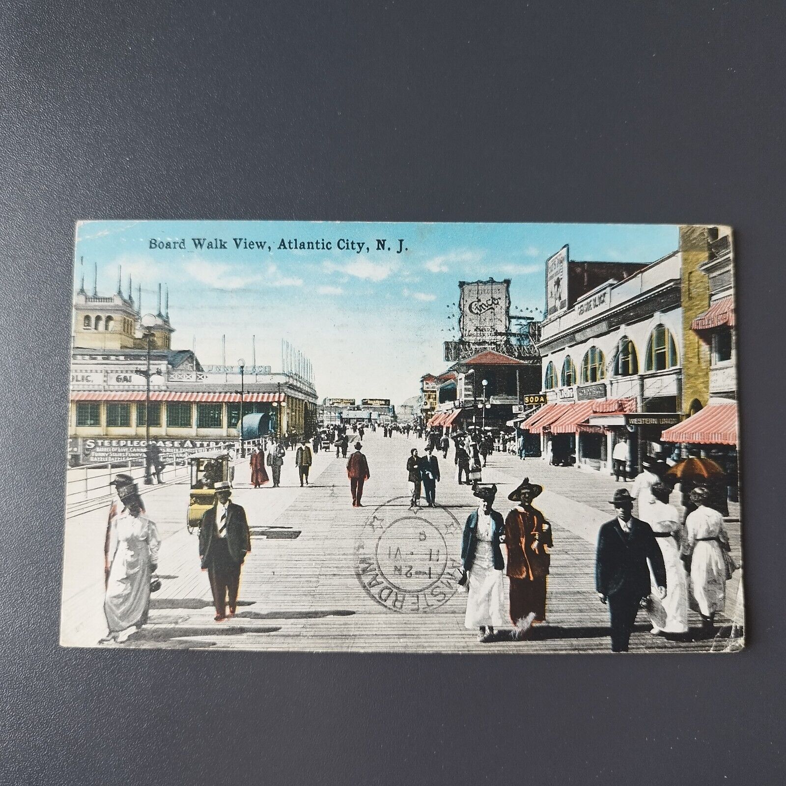 New Jersey Atlantic City Board Walk View Posted in 1919