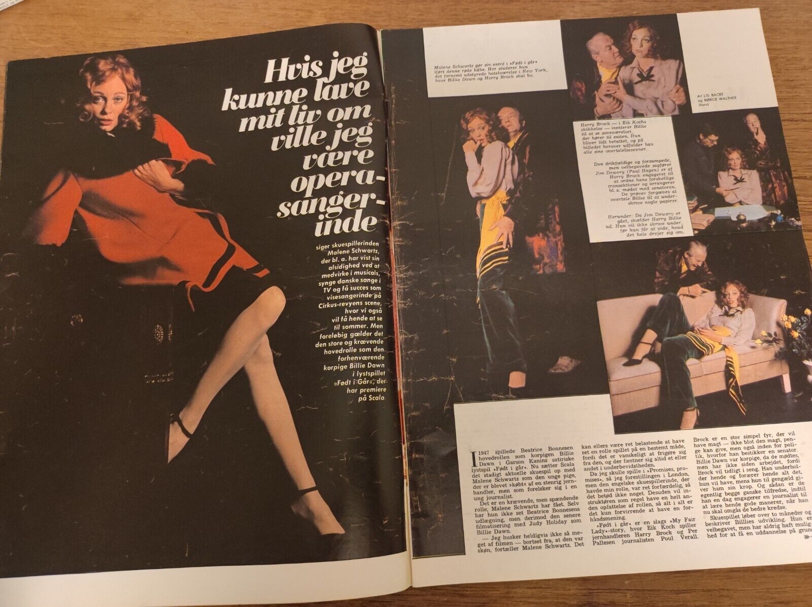 MALENE SCHWARTZ Twiggy BURT BACHARACH Barbra Streisand 1971 Danish Magazin BB125