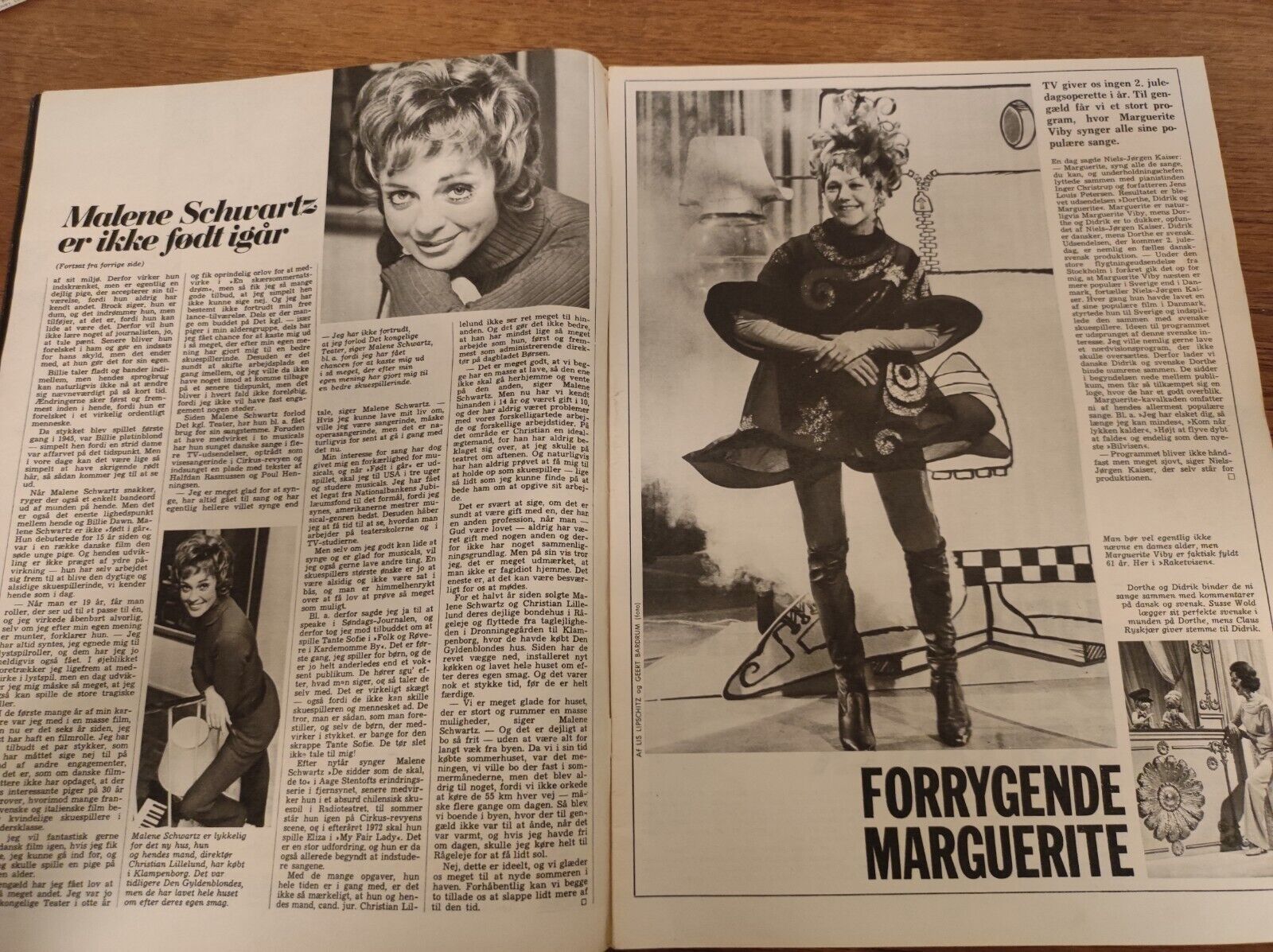 MALENE SCHWARTZ Twiggy BURT BACHARACH Barbra Streisand 1971 Danish Magazin BB125