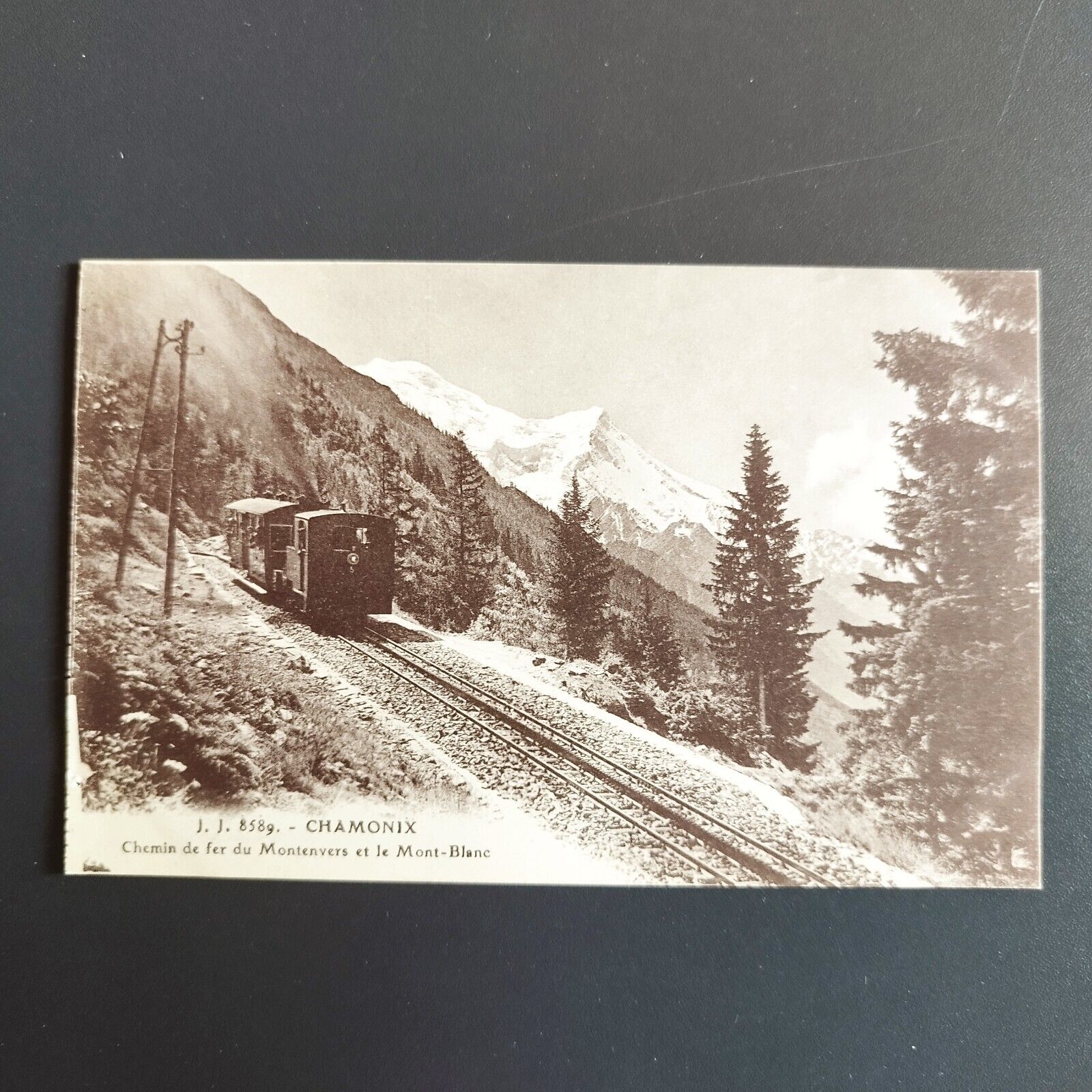 France - JJ8589- Chamonix Chemin de fer du Montenvers et le Mont-Blanc1920s