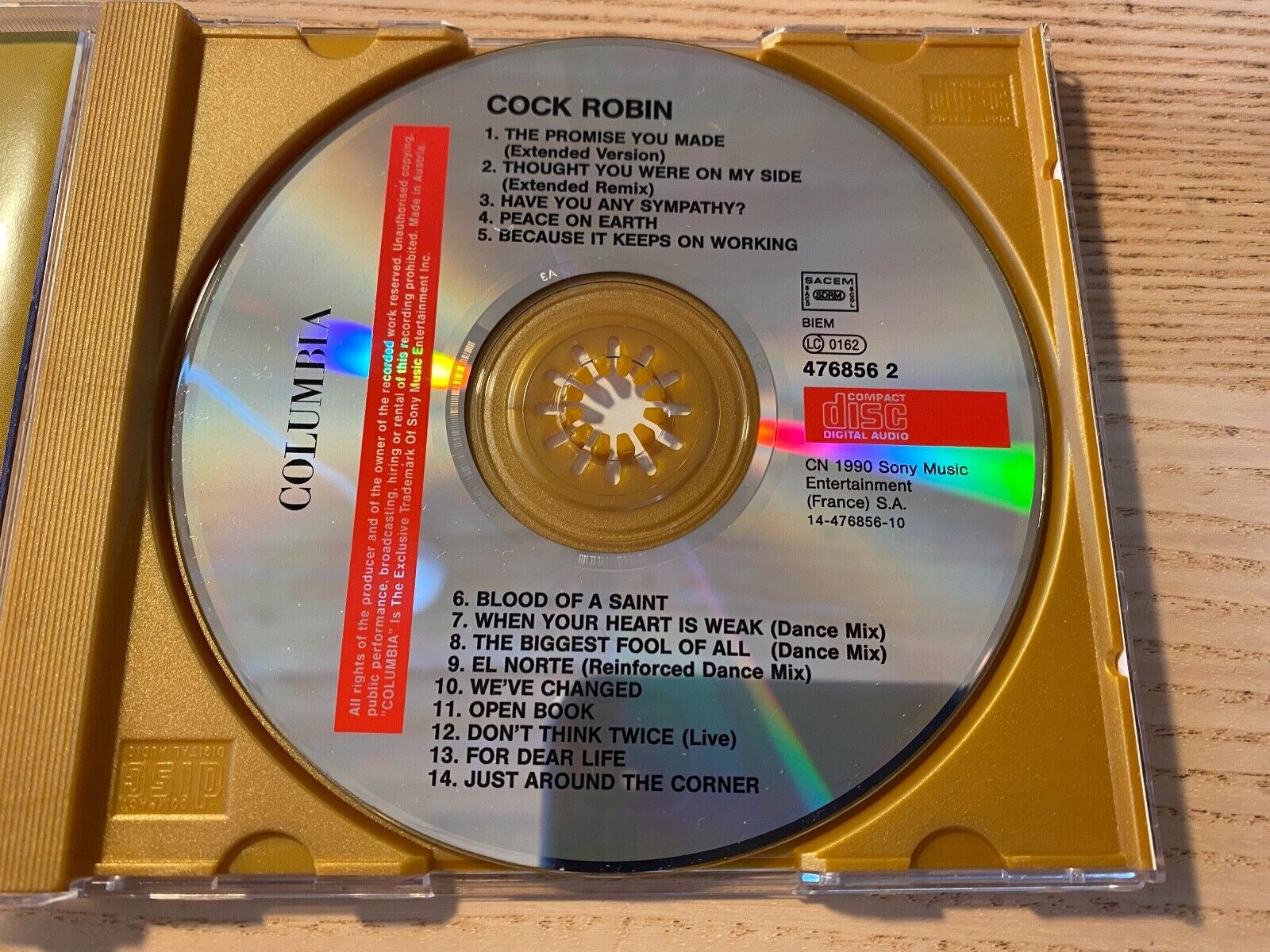 COCK ROBIN "GOLD COLLECTION"  1990 COLUMBIA FRANCE 5 REMIXES  1 LIVE CD ALBUM*