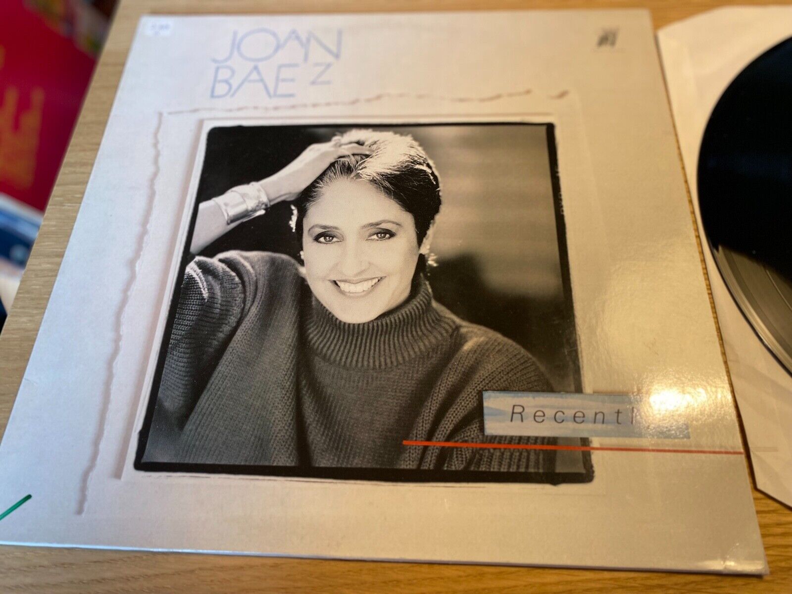 JOAN BAEZ "RECENTLY" 1988 VIRGIN RECORDS VINYL LP 33 RPM 9 TRACK LP GERMAN PRESS