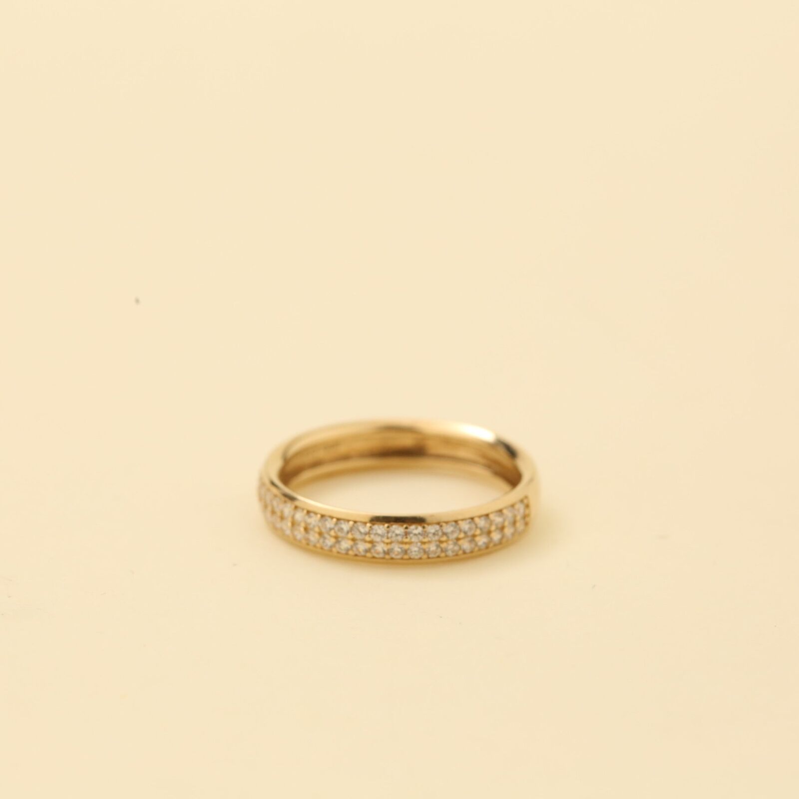 Ring with and glass in 9K Gold size 6¾ | Real Genuine Gold