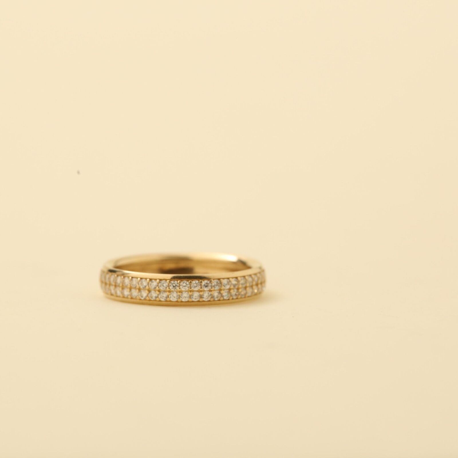 Ring with and glass in 9K Gold size 6¾ | Real Genuine Gold