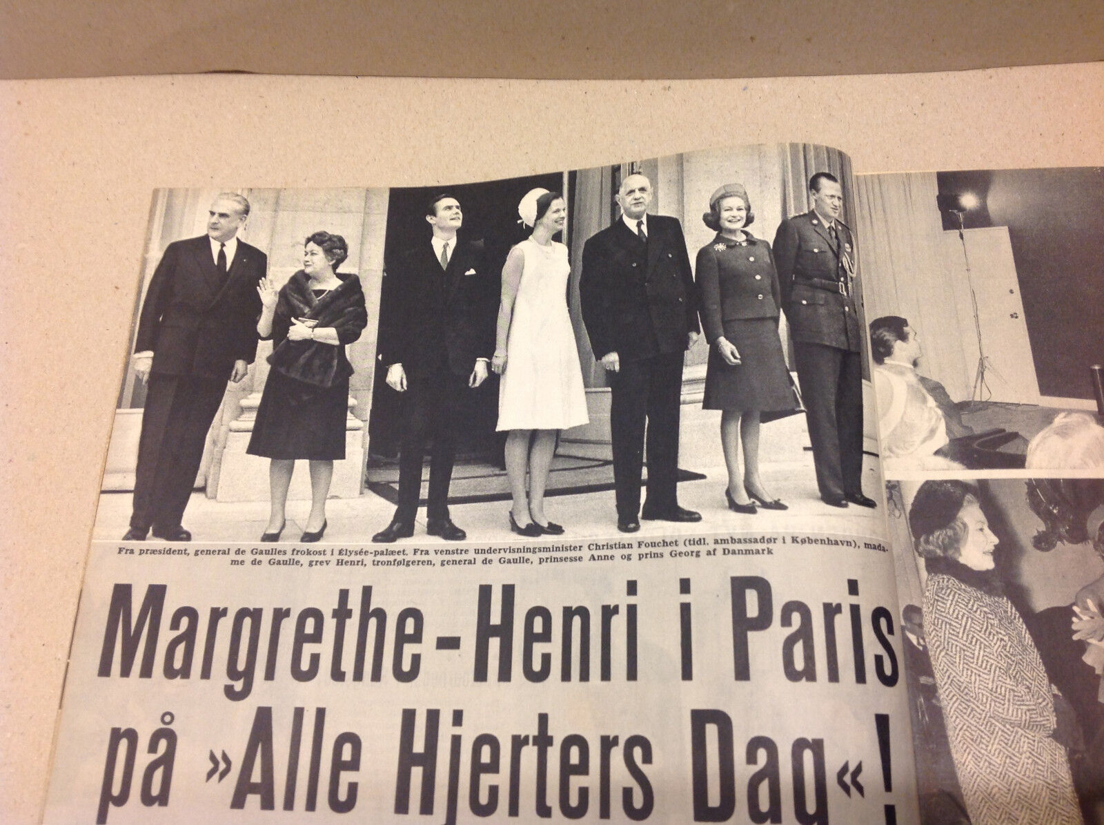 CHARLES DE GAULLE DANISH FUTURE QUEEN MARGRETHE II HENRI ON Danish Magazine 1967