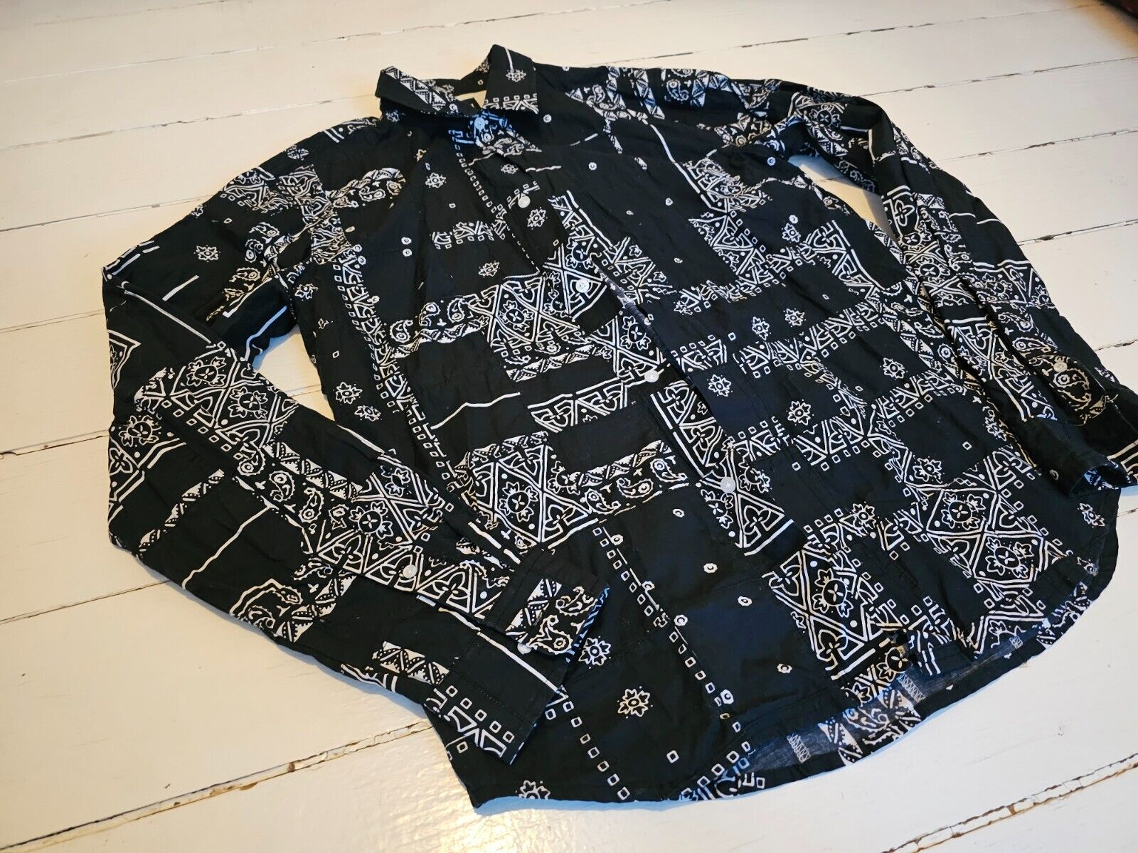 Stussy board shirt bandana paisley large 90s retro streetwear vintage original