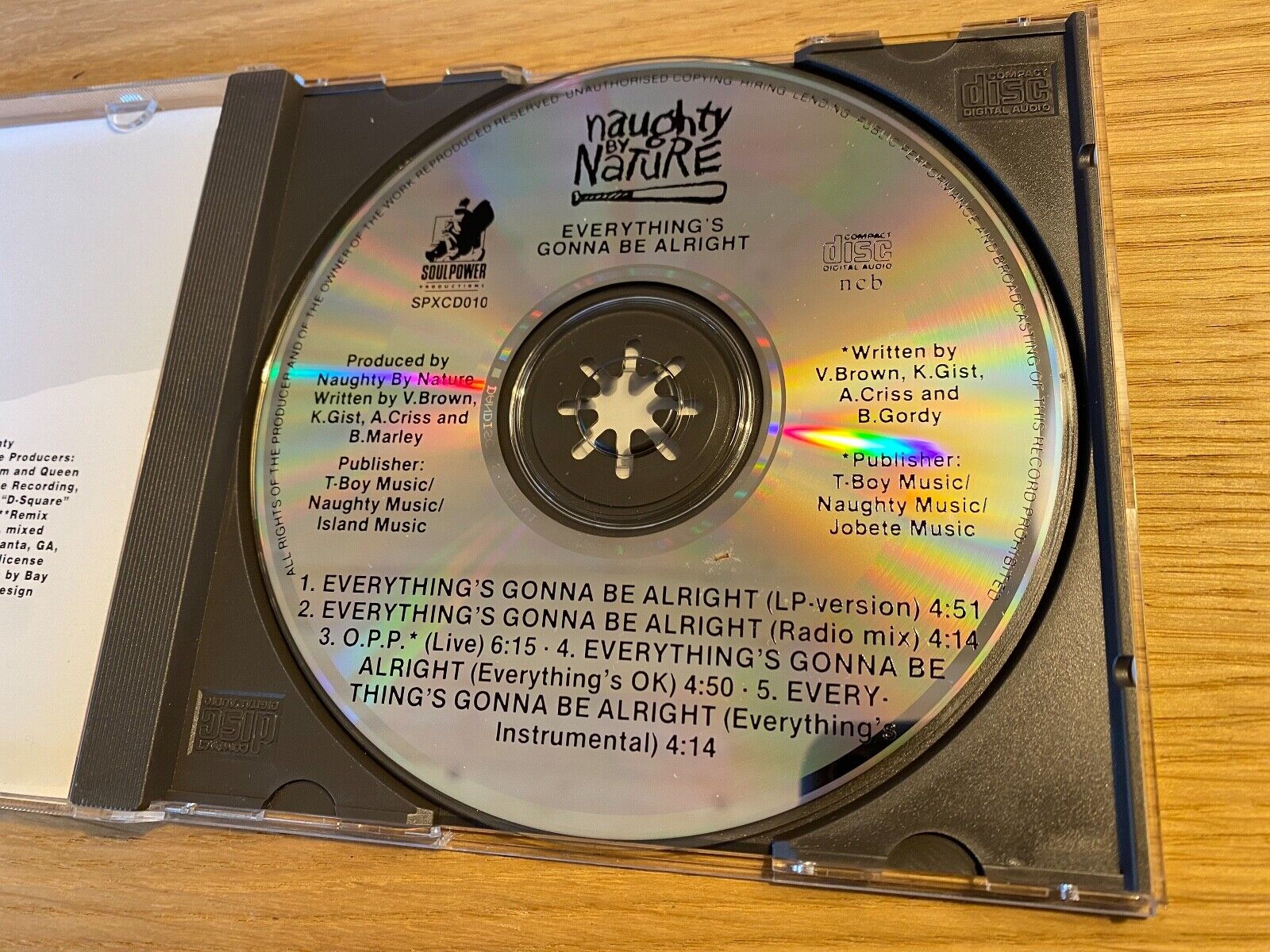 NAUGHTY BY NATURE "EVERYTHING´S GONNA BE ALRIGHT" CD SINGLE 5 TRACKS SOULPOWER**