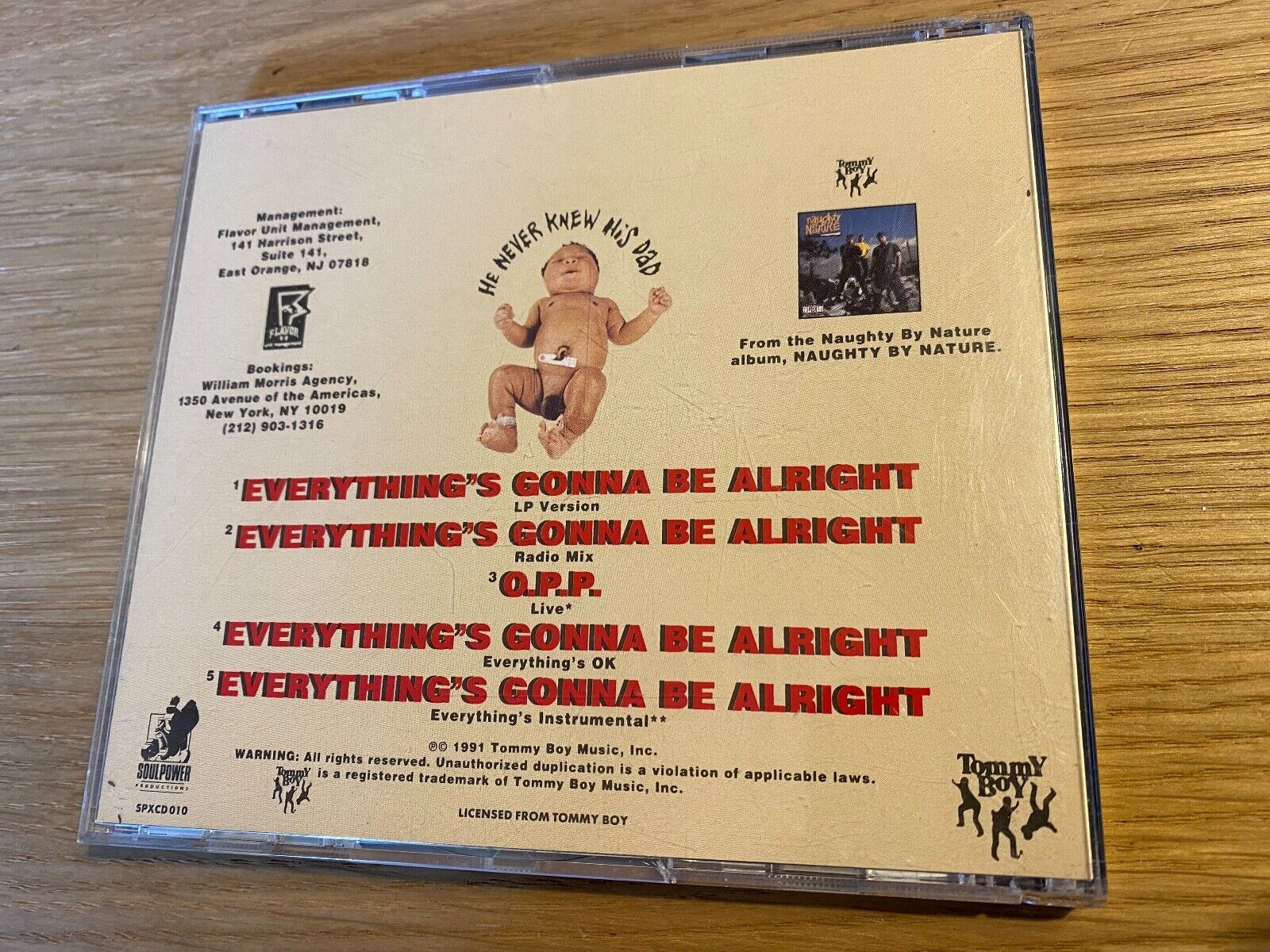 NAUGHTY BY NATURE "EVERYTHING´S GONNA BE ALRIGHT" CD SINGLE 5 TRACKS SOULPOWER**